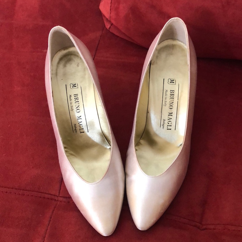Vintage Bruno Magli satin heels